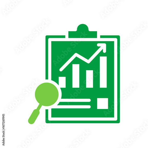 Analysis Icon Vector Illustration Green Version