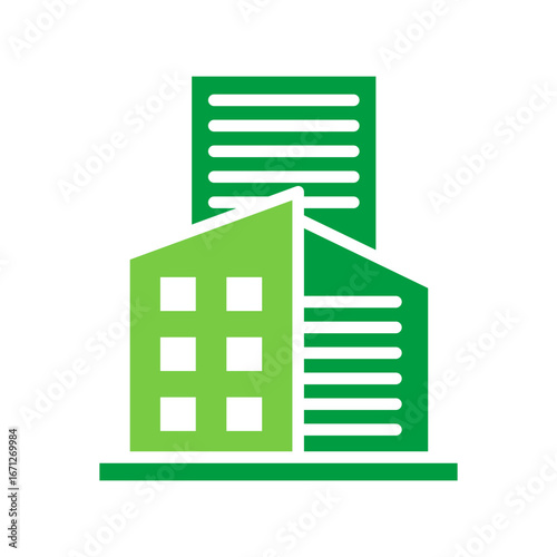 Company Icon Vector Illustration Green Version
