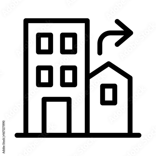 Relocation Line Icon of Immigration Process Icon Set