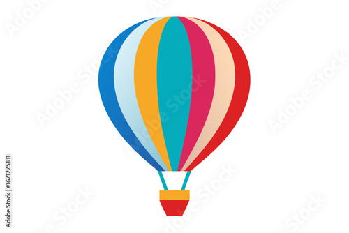 Hot air balloon flying vector illustration design 