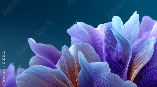 The artistic blooming of brilliant petals