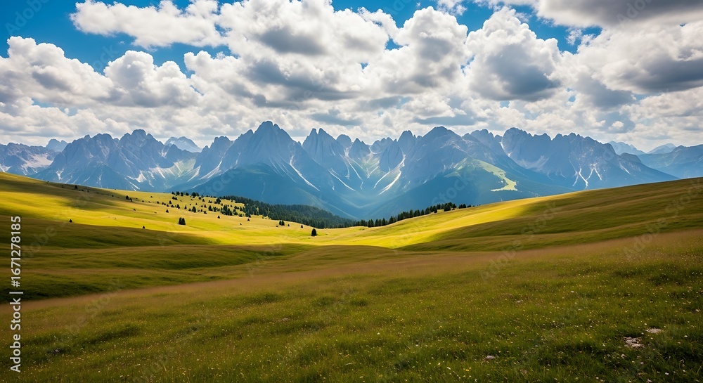 Obraz premium Mountain Valley Landscape.