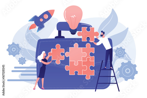 vector illustration of a puzzle piece
