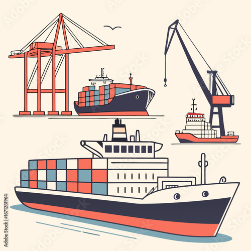 cargo ship in port