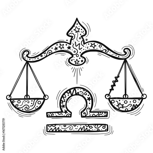 Vector Zodiac Libra Sign Symbol Illustration