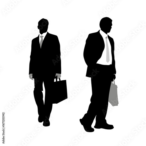 two businessmen Carry Briefcase  in their hands