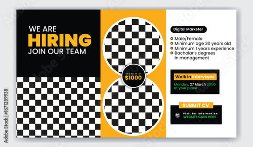 We are hiring announcement banner and poster design
