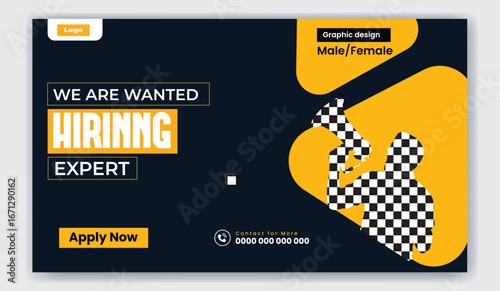 We are hiring announcement banner and poster design
