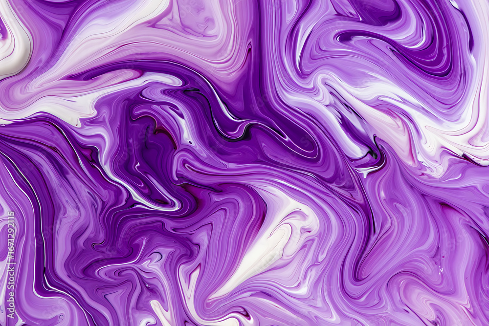 Fototapeta premium Abstract purple and white fluid art