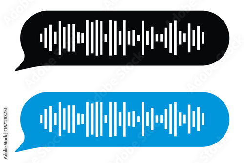 Voice memo interface elements. Vector elements for music player, podcasts, mobile voice message, streaming in eps 10.