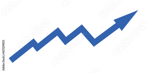 Curve arrow upward symbol business progress success chart concept set