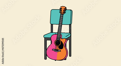 Guitar and chair