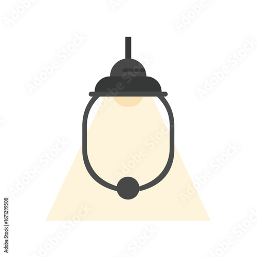 Simple flat vector lamp set with modern minimal design, perfect for marketers, advertisers, bloggers, and creative projects.
