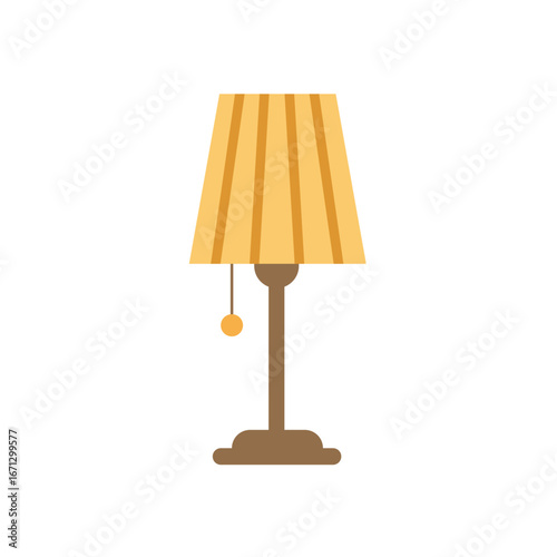 Simple flat vector lamp with modern minimal design, perfect for marketers, advertisers, bloggers, and creative projects.