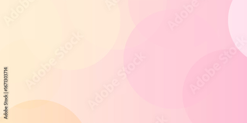 Abstract pink background with ellipse. Minimalist banner background, pastel colorful, pink and yellow gradations.