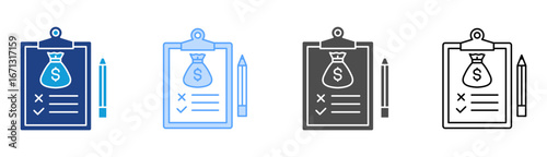 Wealth Planning Icon Set Multiple Style Collection
