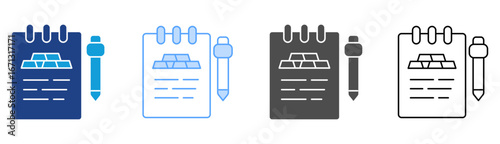 Investment Planning Icon Set Multiple Style Collection