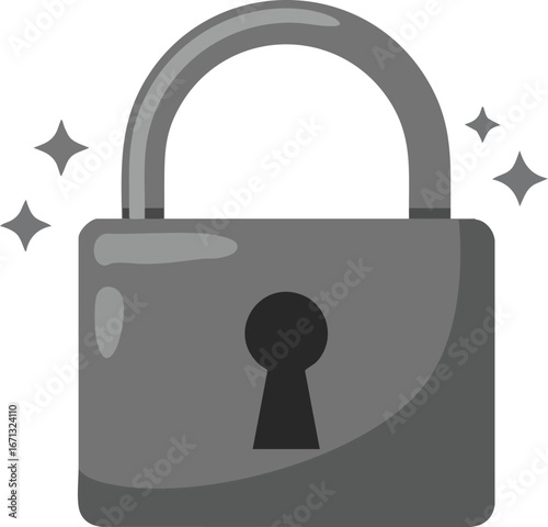 Grey Padlock Symbolizing Security Privacy and Protection