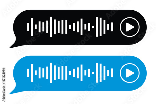 Voice memo interface elements. Vector elements for music player, podcasts, mobile voice message, streaming in eps 10.