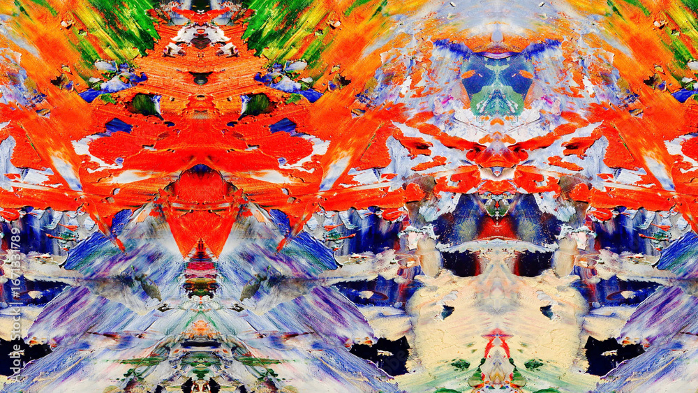 Fototapeta premium Abstract art background . Hand painting artwork on canvas .