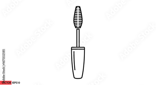 Mascara Wand and Tube Outline Icon