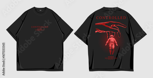 Mockup t shirt oversize, design streetwear