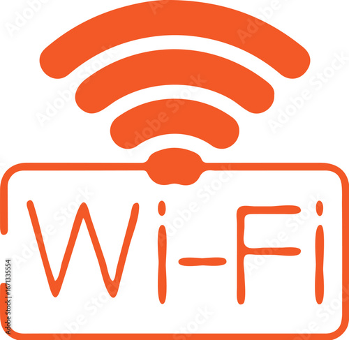 wi-fi signal icon fish simple icon. Vector ICON all icon Viktor	