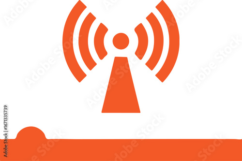 wi-fi signal icon fish simple icon. Vector ICON all icon Viktor	
