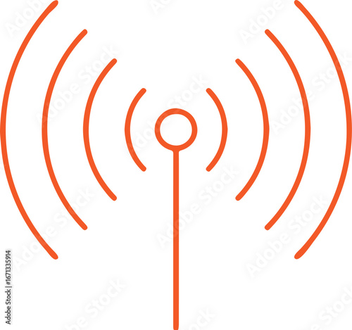 wi-fi signal icon fish simple icon. Vector ICON all icon Viktor	