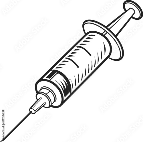 syringe isolated on white