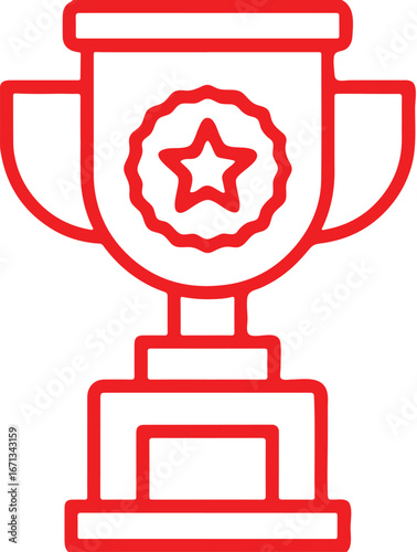 trophy icon fish simple icon. Vector ICON all icon Viktor