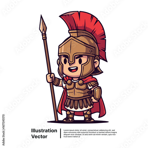 Cartoon Spartan Warrior Illustration Ancient History, Mythology, Strength