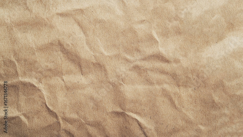 Brown wrinkle recycle paper background. Vector design.