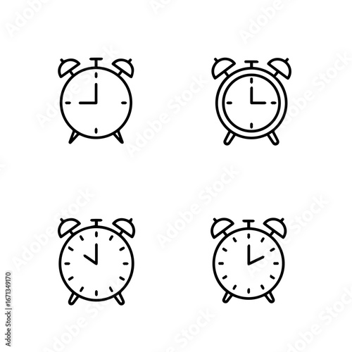 clock outline vector icon pack 