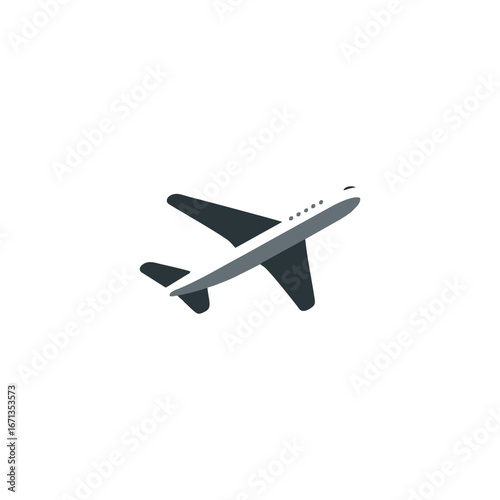 airplane on white background