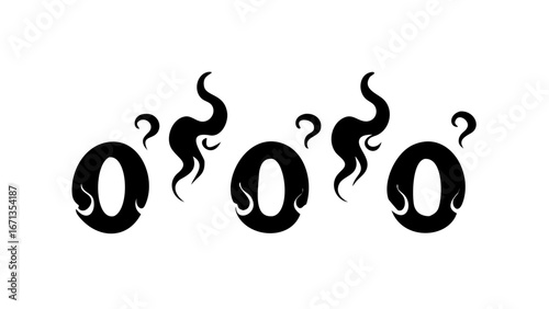 Set of three smoke design elements, perfect for adding a touch of mystery and intrigue to your creative projects