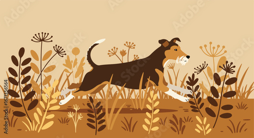 Dog running field (1)