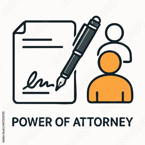 Document signed by pen for another person regarding power of attorney