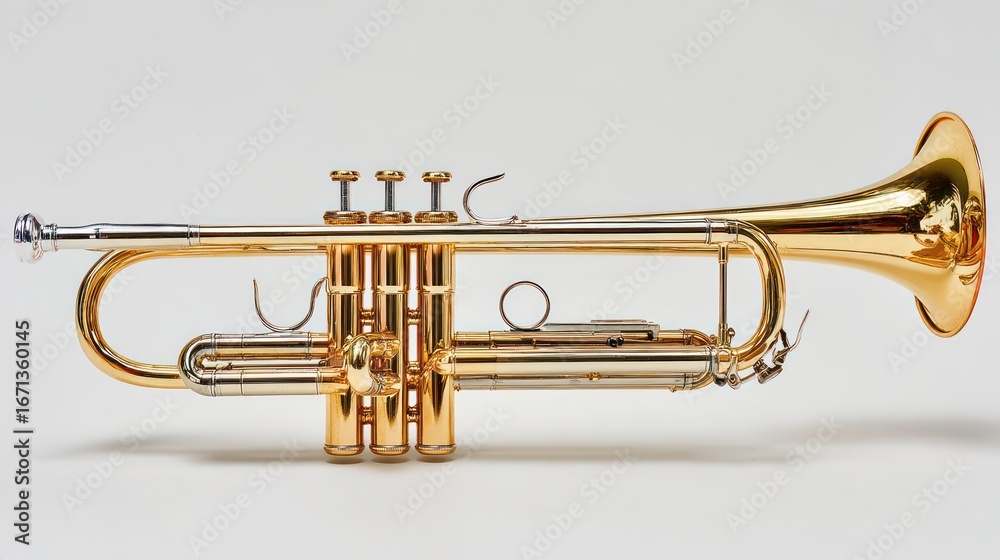 Fototapeta premium Polished gold trumpet