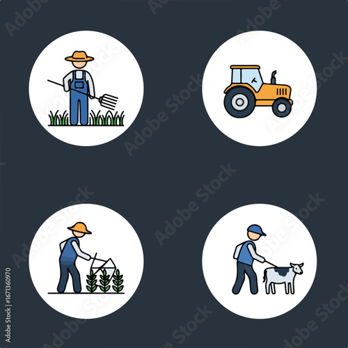 Farming icons show life
