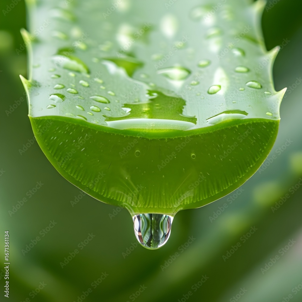 Fototapeta premium Aloe Vera Plant Healing Gel and its Medicinal Properties