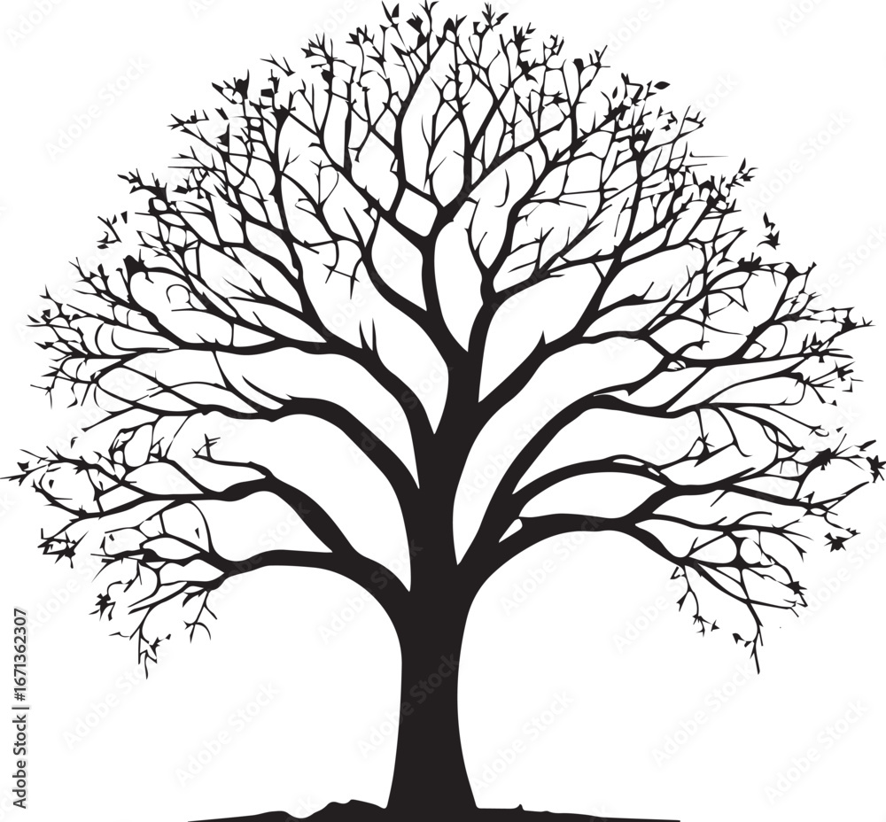 Obraz premium tree silhouette Vector | Minimalist & Trendy tree Silhouette Design | Unique & Stylish tree Artwork for Vector design