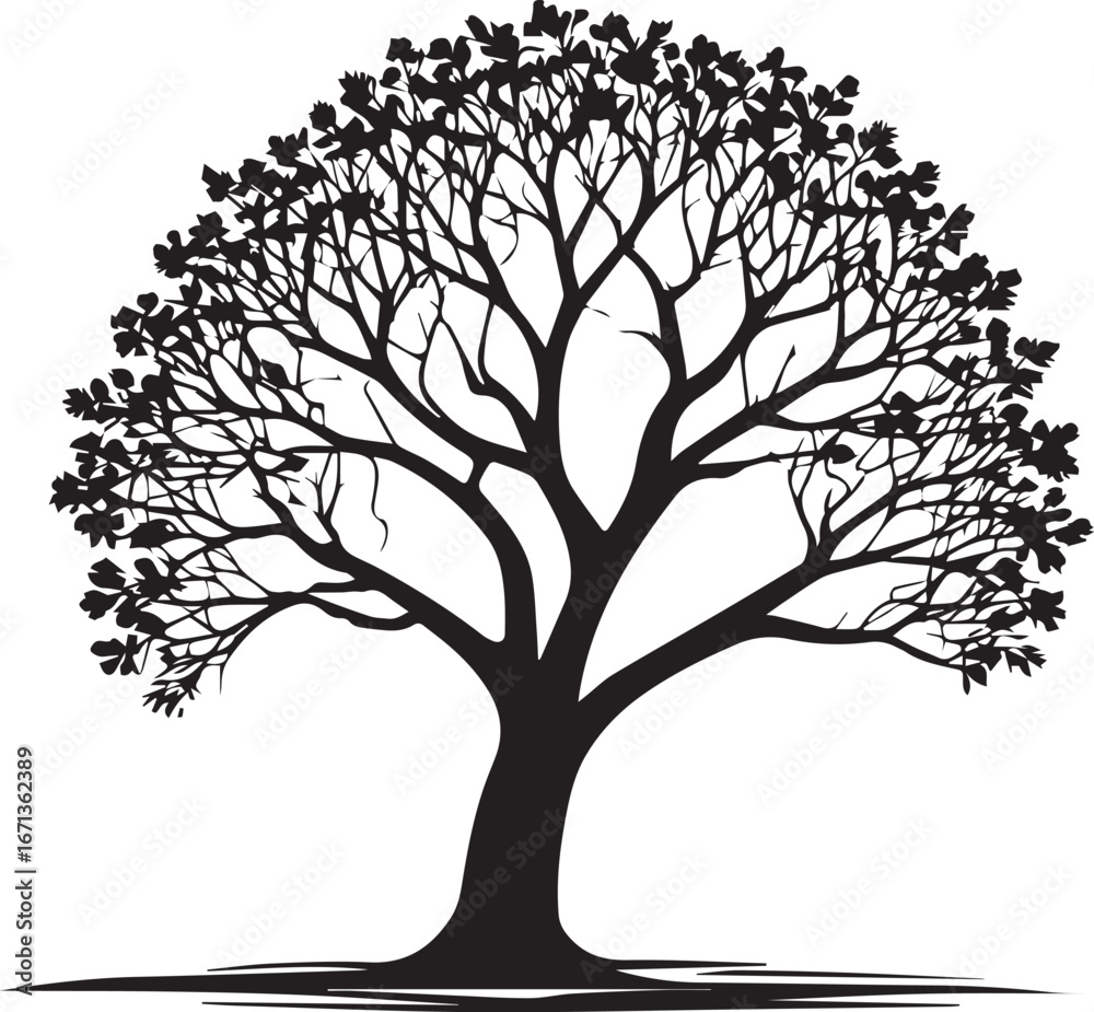 Fototapeta premium tree silhouette Vector | Minimalist & Trendy tree Silhouette Design | Unique & Stylish tree Artwork for Vector design