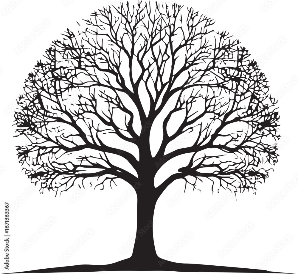 Obraz premium tree silhouette Vector | Minimalist & Trendy tree Silhouette Design | Unique & Stylish tree Artwork for Vector design
