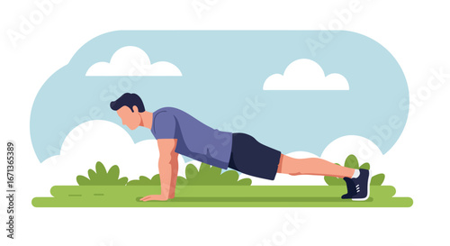 Man doing pushups