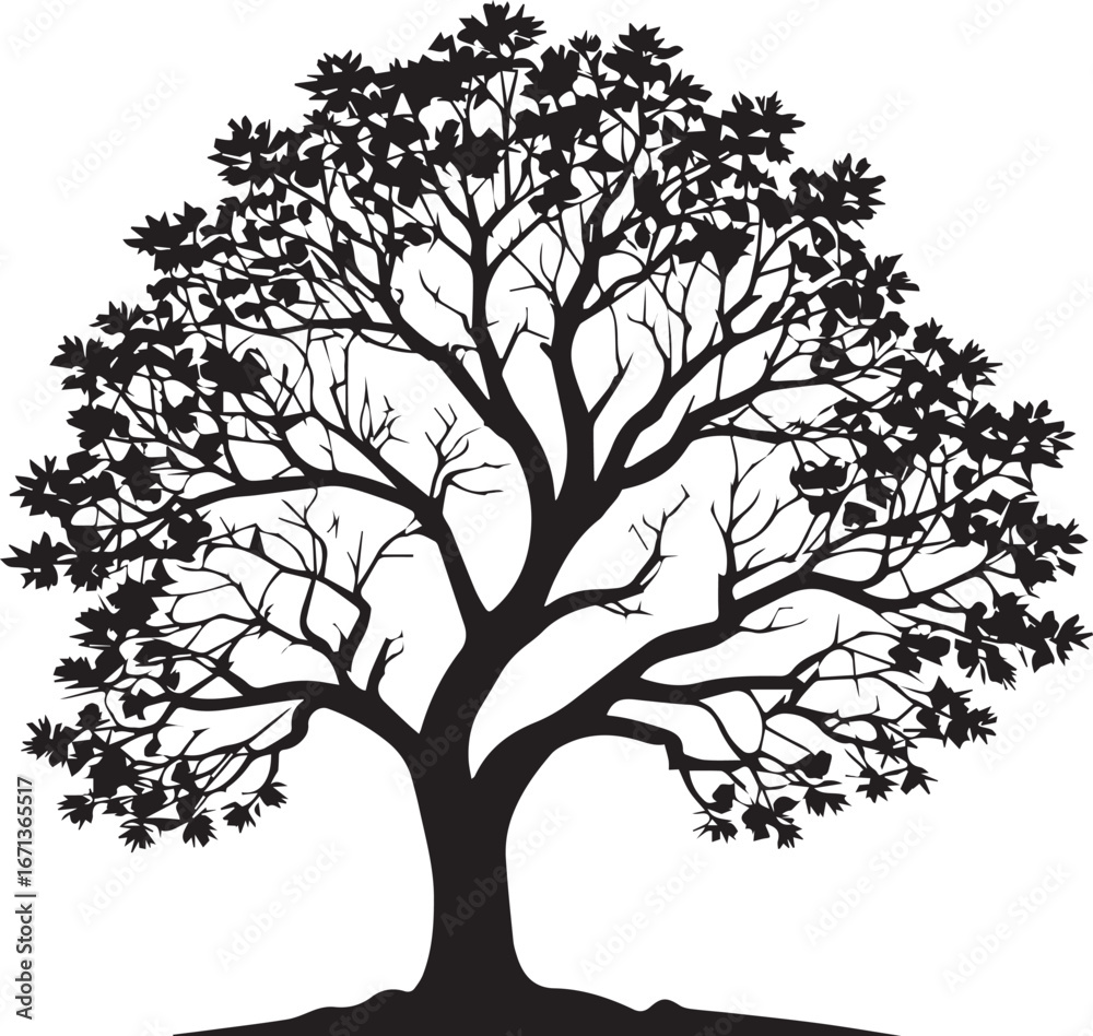 Fototapeta premium tree silhouette Vector | Minimalist & Trendy tree Silhouette Design | Unique & Stylish tree Artwork for Vector design