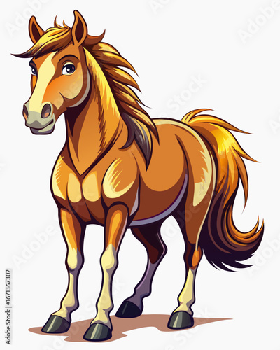 horse,white background