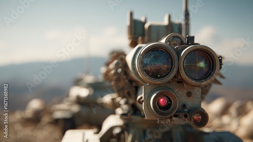 Military equipment closeup