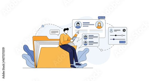 Illustrating the process of managing and organizing candidate profiles for effective recruitment