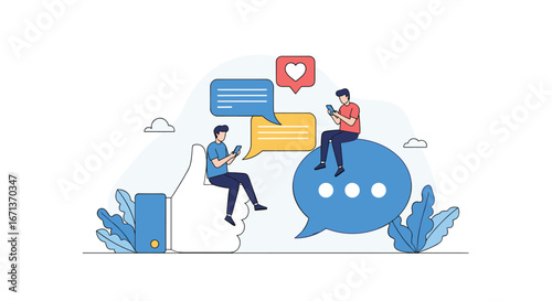 Engaging in digital conversations connecting people through social media platforms and online communication styles